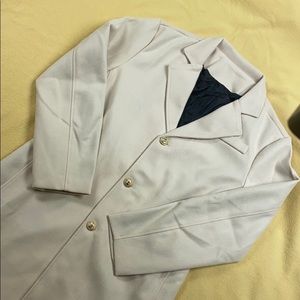 men’s cream colored pea coat